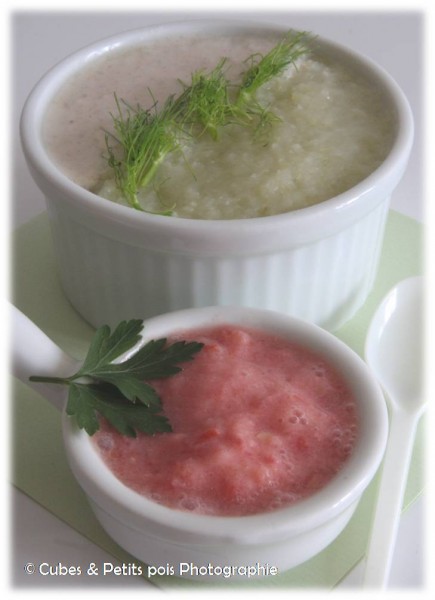 Recette Pour Bebe Creme De Riz Au Fenouil Et Jambon A La Tomate Cubes Petits Pois